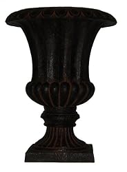 28" Fgs Swirl Urn Rust