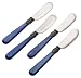 Rosanna Pearlized Blue Napoleon Espresso Spoons, Set of 4