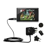 International Wall Home AC Charger for the FLO TV PTV 350 Personal Television - uses Gomadic TipExchange Technology