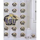 LSU Tigers Combo 7 Piece Frosty Bathroom Set & 3 Piece Bath Rug Set