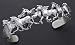 Kabana Silver Five Running Horses Bracelet