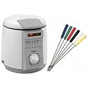 Elta FT101W/F Minifritteuse, 900W, mit Fondue