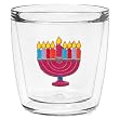 Hanukkah Menorah 12 oz Double-Old-Fashioned Insulated Beverage Tumbler, Clear