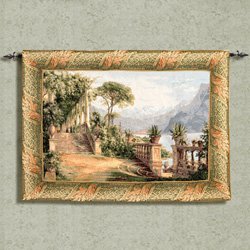 Lodge at Lake Como Wall Hanging Tapestry by Luxury Lane