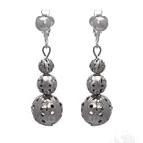 Margie Silver Drop Clip On earrings