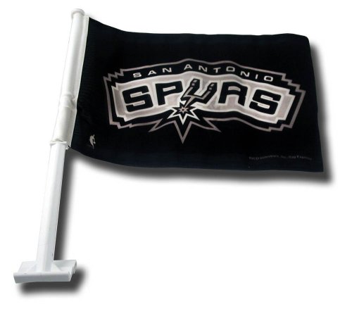San Antonio Spurs Car Flag (Black Background)