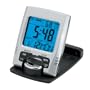 Travel Clock with EL Backlight, Calendar & Thermometer