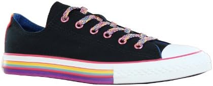 Converse CT Double Tongue Ox Black Multi Youth Trainers Size 4 US