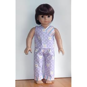 Daisies and Glitter Pajamas, New, Made in USA for 18 American Girl Dolls by Girlfriends Collection Carpatina Dolls