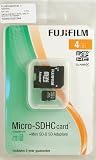 Fujifilm 4GB Class 4 Micro SDHC Universal SD Card includes Adaptor For Mini SD and Full size SD