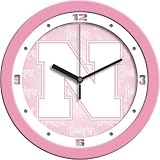Nebraska Cornhuskers NCAA Wall Clock (Pink)