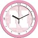 Nebraska Cornhuskers NCAA Wall Clock (Pink)