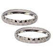 Rodium Plated Bangle Bracelets Pair Jewelry from India Unique Gift for Her 2.5 inches