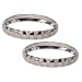 Rodium Plated Bangle Bracelets Pair Jewelry from India Unique Gift for Her 2.5 inches