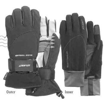 Seirus Innovation SI-03435 XL Soft Shell Combination Glove Liner Xlarge