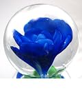 Murano Design Glass Art Dark Blue Crystal Ball Paperweight PW-307