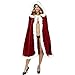 CA Mode Women Christmas Mrs Santa Claus Cloak Xmas Costume Cappa Cloak Cape