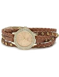XOXO Womens XO5602 Brown Braided Wrap Watch