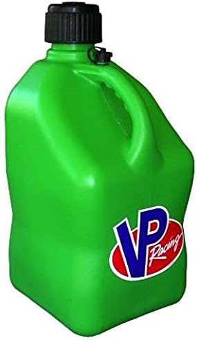 VP Racing Fuels Motorsport 5 Gallon Square Plastic Utility Jug Green & 14 Inch Hose (4 Pack)