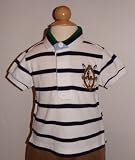Polo Ralph Lauren Boys Striped Shirt with Large Multicolored Crest Logo