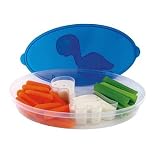 Dyno Dips Snack and Condiment Container- Blue