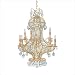 Bellagio Twelve Light Candle Chandelier in Italian Gold