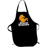  : Italian Stallion Bib Apron, Black