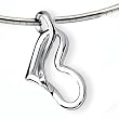 Diamond and Sterling Silver Slide on 16" Cubetto 3mm Chain