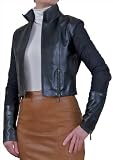 Ashwood Short Black Leather and Lycra Jacket / Top - Ladies/Womens