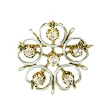 Antique Diamond and Enamel Brooch, circa 1910s