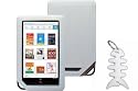 Barnes & Noble NOOK COLOR eBook Reader Tablet Silicone Skin Case Gel Cover- Clear + Fishbond keychain