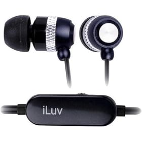iLuv I353 Aluminum In-Ear Earphones with In-Line Volume Control for All iPods/iPhones and MP3/MP4 players -�Black