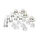 pewterhooter 10 pairs of soft, comfortable & secure clear plastic earring backs by pewterhooter.