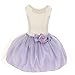 Little Girls Adorable Lace Pearl Taffeta Tulle Mesh Easter Flower Girl Dress