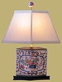 Unique Asian Design Lighting - 16" Imari Odd Shade Oriental Style Fine Table Lamp