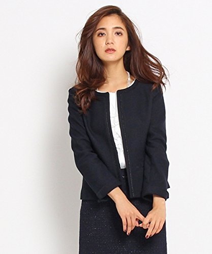 (インディヴィ) INDIVI [S]プリペラシャインノーカラージャケット 12749621