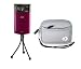 High Density (Silver) Neoprene Glove Case and Mini Tripod Combo for Kodak Zi8 HD Pocket Video Camera
