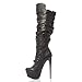 V-Luxury Womens 11-VICKY18 Closed Toe Platform Stiletto Heel Knee High Boot