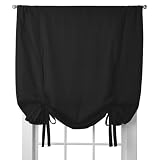 Room Essentials Black Sailcloth Tie-Up Shade - 42x63"