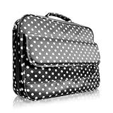 15-17 inch Black Polka Dot Laptop Carrying Bag Notebook Bag