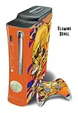 Skin Decal Cover for Xbox 360 Console + two Xbox 360 Controllers - Flaming Skull