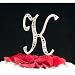Swarovski Crystal Monogram Cake Topper Vintage Style - Letter K