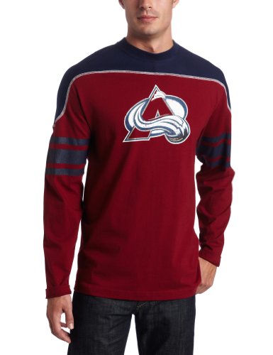 NHL Men's Colorado Avalanche Shootout Team Long Sleeve Tee (Maroon, Large)