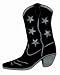 Foil Cowboy Boot Silhouette Black (1 ct)