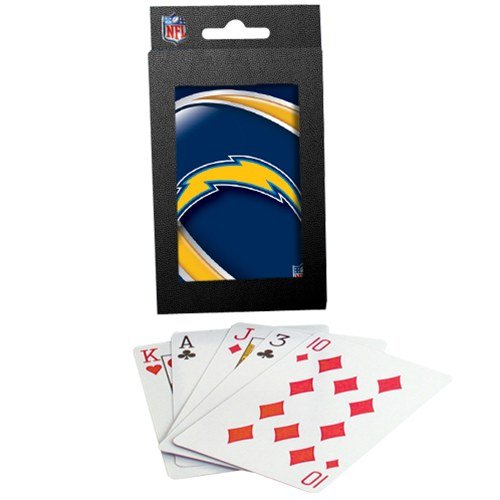 San Diego Chargers Team Logo Vortex Design Playing Cards