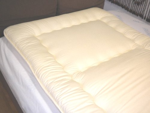 防ダニ、抗菌防臭綿仕様の羊毛混固綿敷ふとん　【ベーシック】シングルロング【１００Ｘ２１０㎝】 安心安全の日本製！