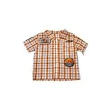 Monster Republic - Hells Kitchen Orange Plaid Button Down