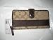 New With Tags COACH Signature Mahogany Ziparound Wallet Canvas F42628