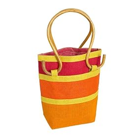 Olive N Figs Spicy Red Jute Handbag/Tote