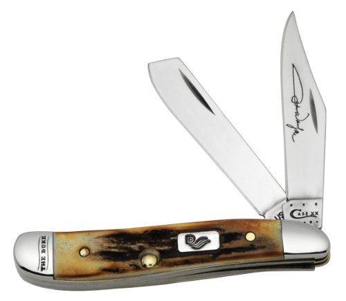 Case Cutlery 10690 John Wayne Trappernut Genuine Burnt Stag Handle